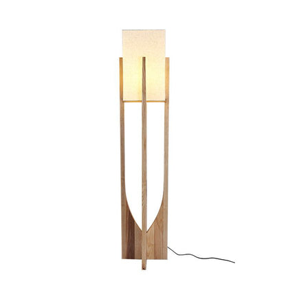 Haven Modern Farmhouse Wood Floor Lamp for Living Room & Bedroom