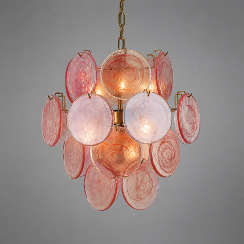 Cloud-Shaped Art Glass Chandelier