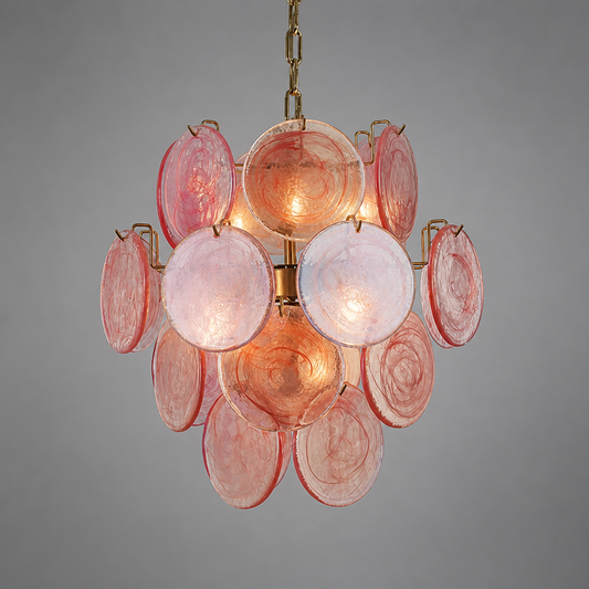 Cloud-Shaped Art Glass Chandelier