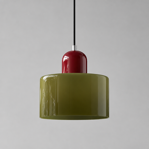 Retro Glass & Metal LED Pendant Light