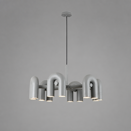 Scandinavian Iron & Acrylic LED U-Shaped Chandelier